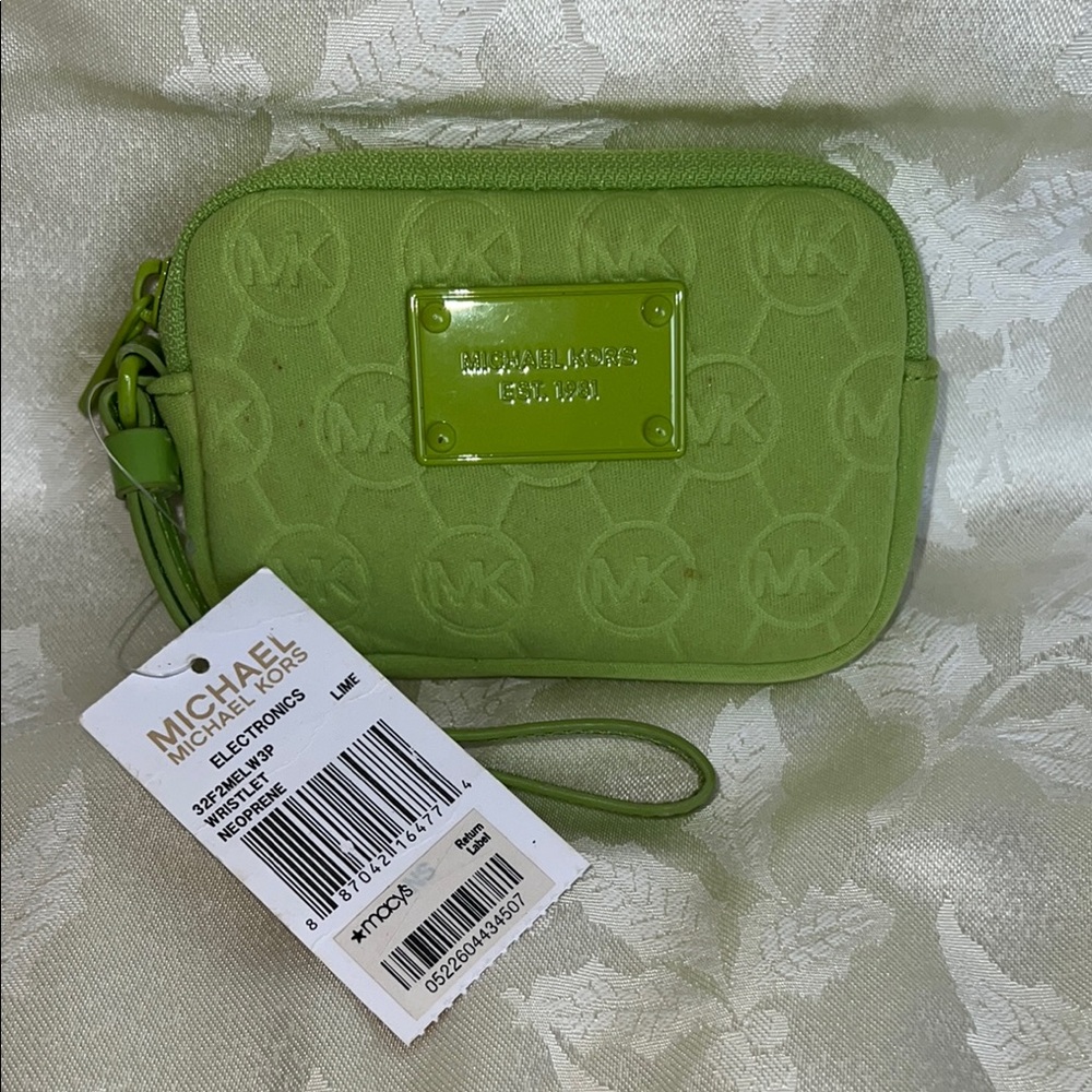 Michael Kors Orange & Green Wristlet - Picture 6 of 12